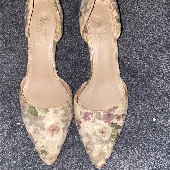 Floral print vintage-style heels - Picture 2 of 4